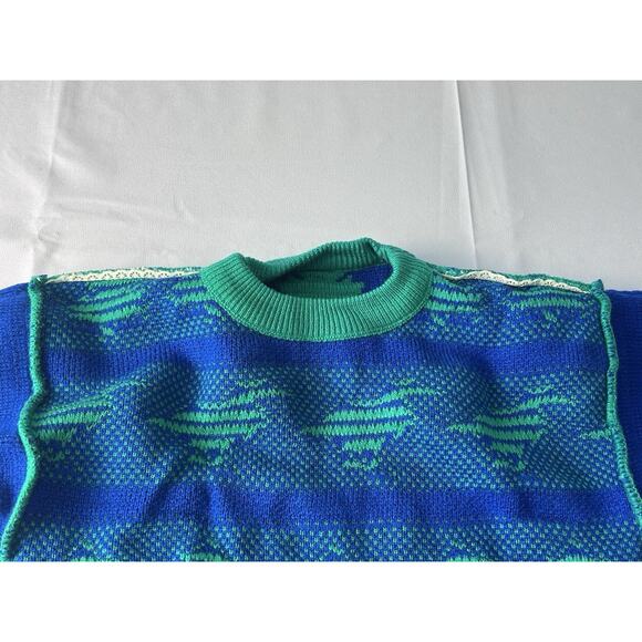VTG Pezhman Bird Tree Sweater Kids 4T-5T Folk Art Cottagecore Knit Retro - Picture 10 of 12